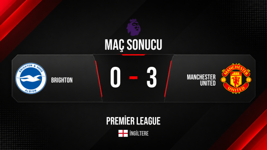 Brighton 0-3 Manchester United: United sezon finalini 3 golle kapattı