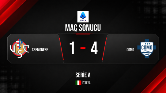 Como, Cremonese’yi 4-1 geçti: 3 kırmızı kart maçı şekillendirdi
