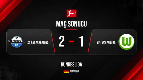 Paderborn, Wolfsburg’u uzatmada devirdi: 2-1