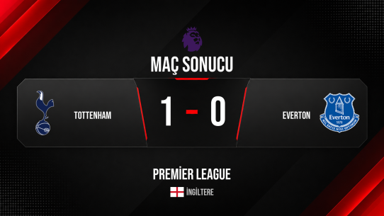 Tottenham, Palhinha’nın golüyle Everton’ı 1-0 geçti