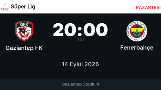 Gaziantep FK 0-0 Fenerbahçe | Maç sonucu ve goller