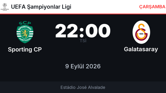 Sporting CP – Galatasaray maçı ne zaman, saat kaçta?